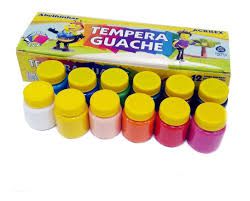 TINTA TÊMPERA GUACHE 12 POTES
