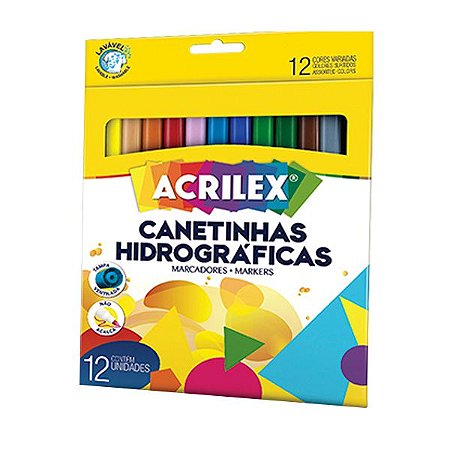 CANETA HIDROGRÁFICAS C/12 ACRILEX