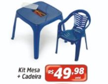 KIT MESA + CADEIRA AZUL