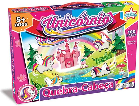 QUEBRA CABEÇA 100PÇ UNICÓRNIO