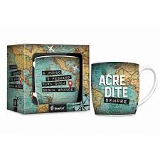 CANECA PORCELANA 360ML O MUNDO É PEQUENO