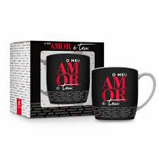 CANECA PORCELANA 360ML O MEU AMOR É TEU