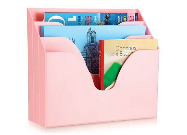 ORGANIZADOR TRIPLO OFFICE ROSA PASTEL