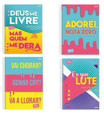 CADERNO 1 MATÉRIA 80 FOLHAS FRUIT-TELLA