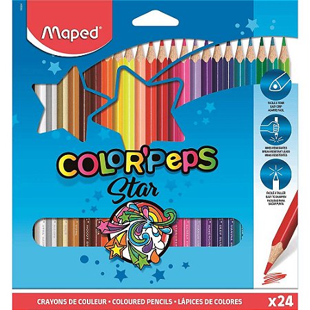 LÁPIS DE COR 24 CORES MAPED