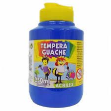 TINTA TEMPERA 250ML AZUL TURQUESA