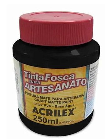 TINTA FOSCA P/ ARTESANATO 250ML PRETA