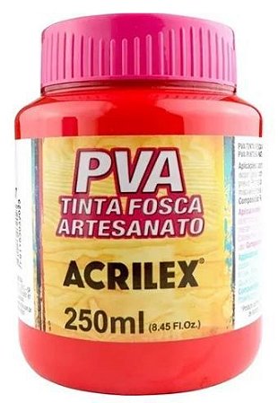 TINTA FOSCA P/ ARTESANATO 250ML VERMELHO FOGO