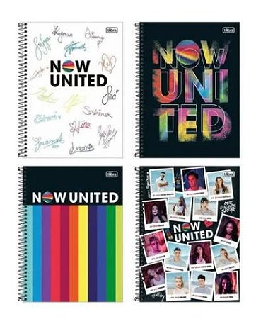 CADERNO 1 MATÉRIA 80 FOLHAS NOW UNITED