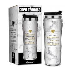 COPO TÉRMICO INOX TEMAS NEW-MÁRMORE