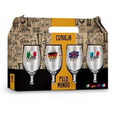 CONJUNTO 4 TAÇAS WINDSOR- CERVEJAS PELO MUNDO