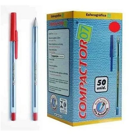 CANETA COMPACTOR 0.7 VERMELHA