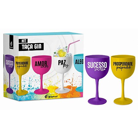 KIT TAÇA GIN SUCESSO E PROSPERIDADE