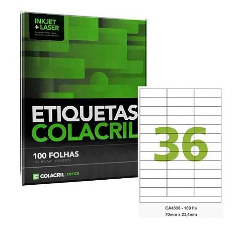 ETIQUETA CA4336 COLACRIL