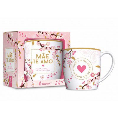 CANECA PORCELANA 360ML- MÃE TE AMO