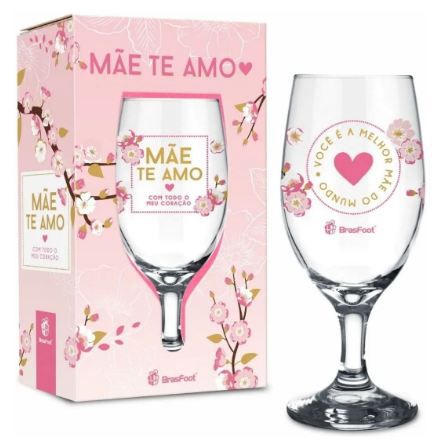 TAÇA -MÃE TE AMO DE CORAÇÃO