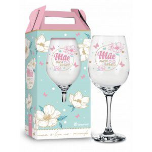 TAÇA DE VINHO MÃE AMOR INFINITO