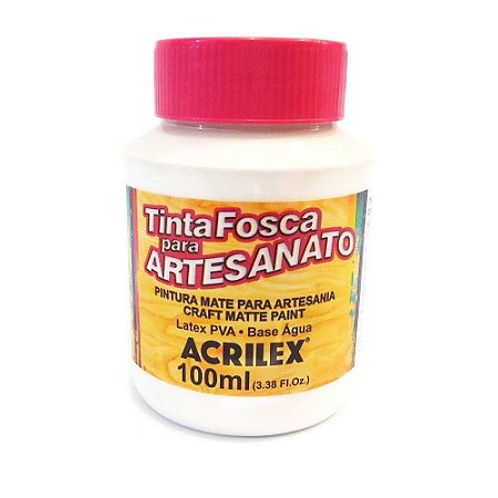 TINTA FOSCA PARA ARTESANATO 100ML BRANCO 519