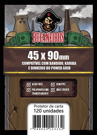 Sleeves Customizados - Bandido / Kariba / Dinheiro do Power Grid / Futuropia (45 x 90)