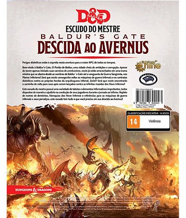 Dungeons & Dragons - Escudo do Mestre para Descida ao Avernus