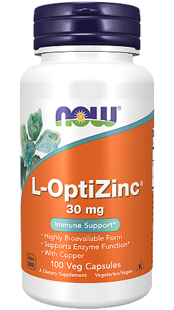 L-OPTIZINC 30MG 100 CÁPSULAS NOW FOODS