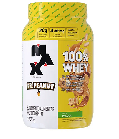 100% WHEY MAX TITANIUM X DR PEANUT PAÇOCA 900G