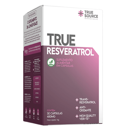 TRUE RESVERATROL 450MG 30 CÁPSULAS - TRUE SOURCE
