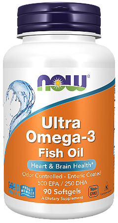 ULTRA ÔMEGA 3 90 CÁPSULAS NOW FOODS - ÓLEO DE PEIXE