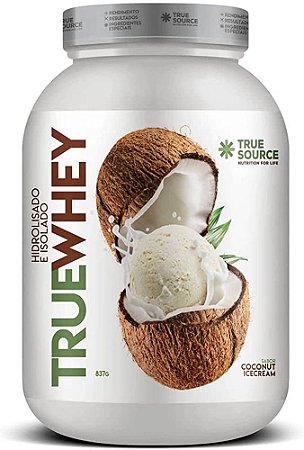 TRUE WHEY PROTEIN COCONUT ICE CREAM 837G - TRUE SOURCE