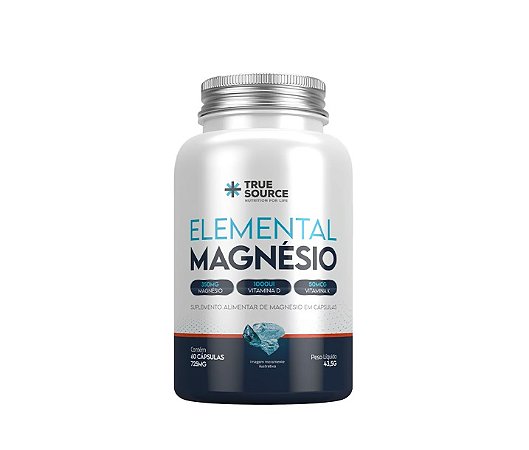 TRUE ELEMENTAL MAGNÉSIO 60 CÁPSULAS - TRUE SOURCE