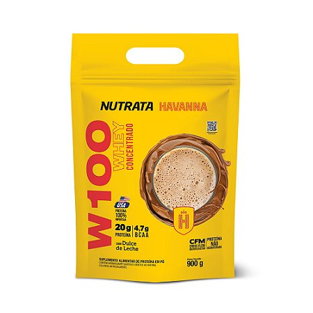 W100 WHEY HAVANNA CONCENTRADO 900G NUTRATA
