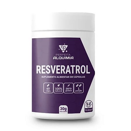RESVERATROL 60 CÁPSULAS - PERFEITA ALQUIMIA