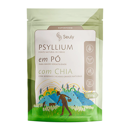 PSYLLIUM EM PÓ 150G - SOULY
