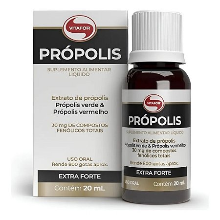 Extrato De Propolis Verde E Vermelho Em Gotas 20ml - Vitafor