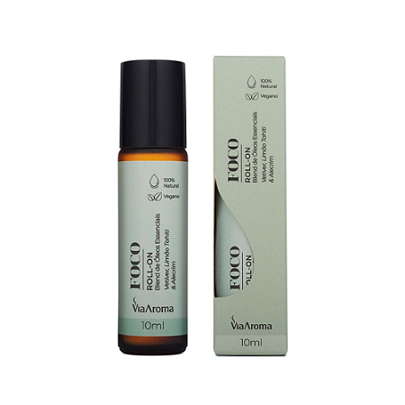 Roll-On Blend Óleos Essenciais Foco Via Aroma - 10ml