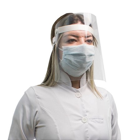 Máscara Protetora Facial Maxx - Anti Respingo - Kit com 10 Máscaras