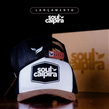Boné Soul Caipira - Suede Branco/Marrom