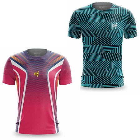 Kit 2 Camisetas Fitness Masculina - Risc - Barça