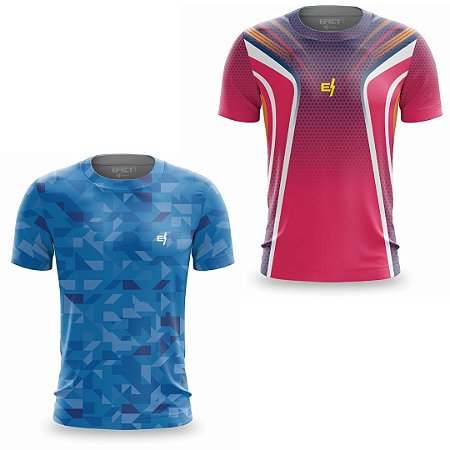 Kit 2 Camisetas Fitness Masculina - Atenas e Barça