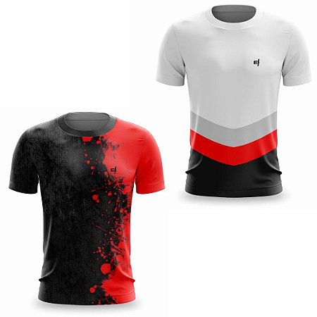 Kit 2 Camisetas Fitness Masculina - INK e Jump