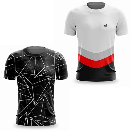Kit 2 Camisetas Fitness Masculina - Storm e Jump