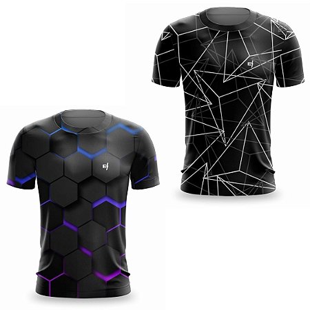 Kit 2 Camisetas Fitness Masculina - Storm e Pulg