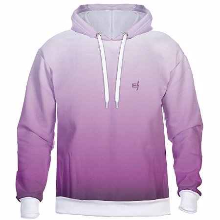 Moletom Degrade Roxo Branco
