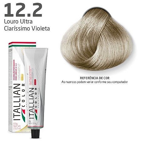 Coloração Itallian Color 60g Louro Ultra Clarissimo Violeta 12.2