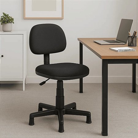 Cadeira costureira NR17 cor preta - Base Aranha