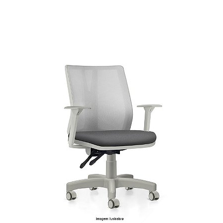 Cadeira de Escritório Diretor Addit Ergonômica Cinza em Tela Original Frisokar