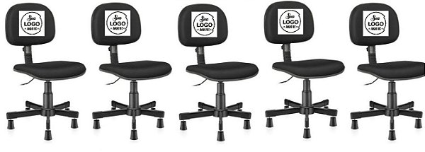 Kit 05 Cadeira para Costureira Nr17 Personalizada com a Logomarca da Sua Empresa