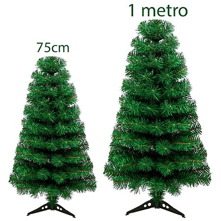 Árvore Natal Pinheiro Verde 100cm 75cm Galhos Luxo - POINT MIX ACESSORIOS