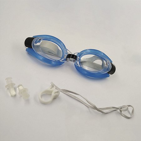 Óculos de Natação com Protetor Auricular e de Nariz - POINT MIX ACESSORIOS