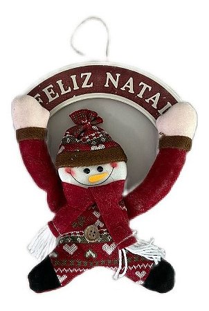 Guirlanda Natalina Enfeite De Porta Natal Papai Noel 50cm